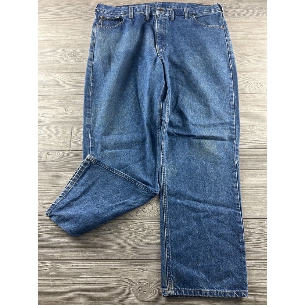 Carhartt B180 DST Traditional Fit Straight Leg Jeans Dark Wash Denim Mens 44x32